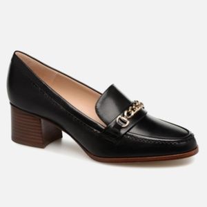 LK Bennett Retta Black Heeled Loafer Pumps 36.5